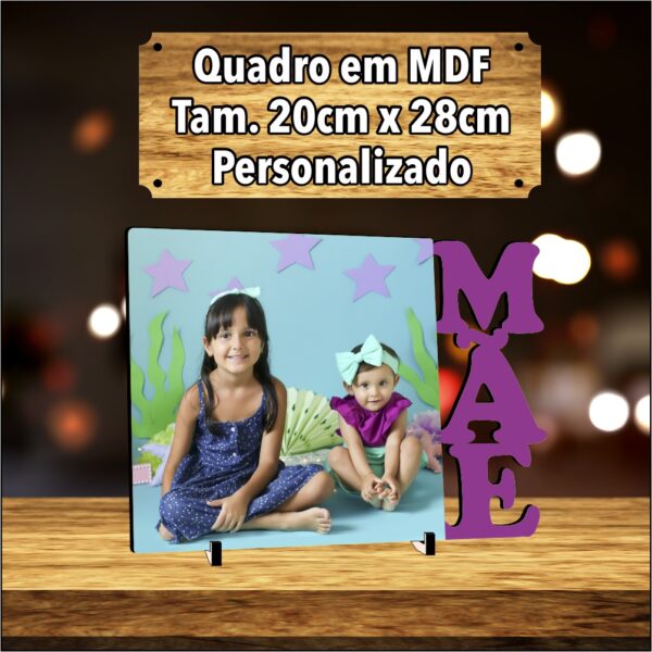 Quadro em MDF  Mãe Tam. 20cmx28cm